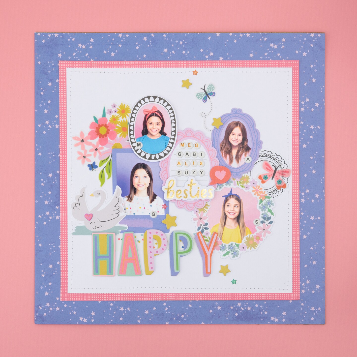 Pebbles Cool Girl Ephemera Die-Cuts 72/Pkg-Journaling, Gold Foil