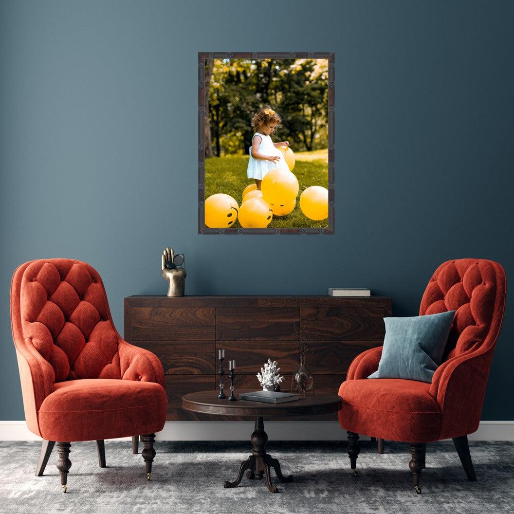 Black Bamboo Picture Frames Wall Hanging