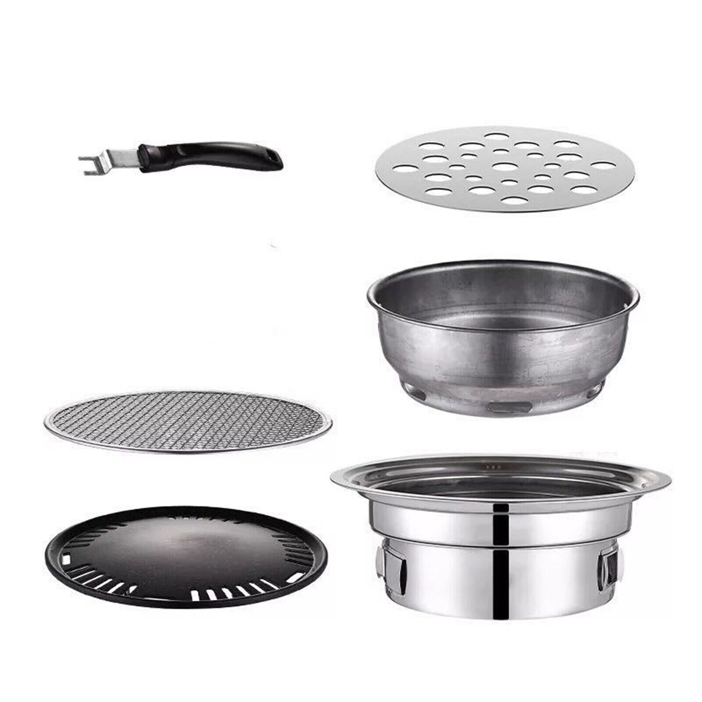 Kitcheniva Portable Stainless Steel BBQ Charcoal Grill Stove Oven