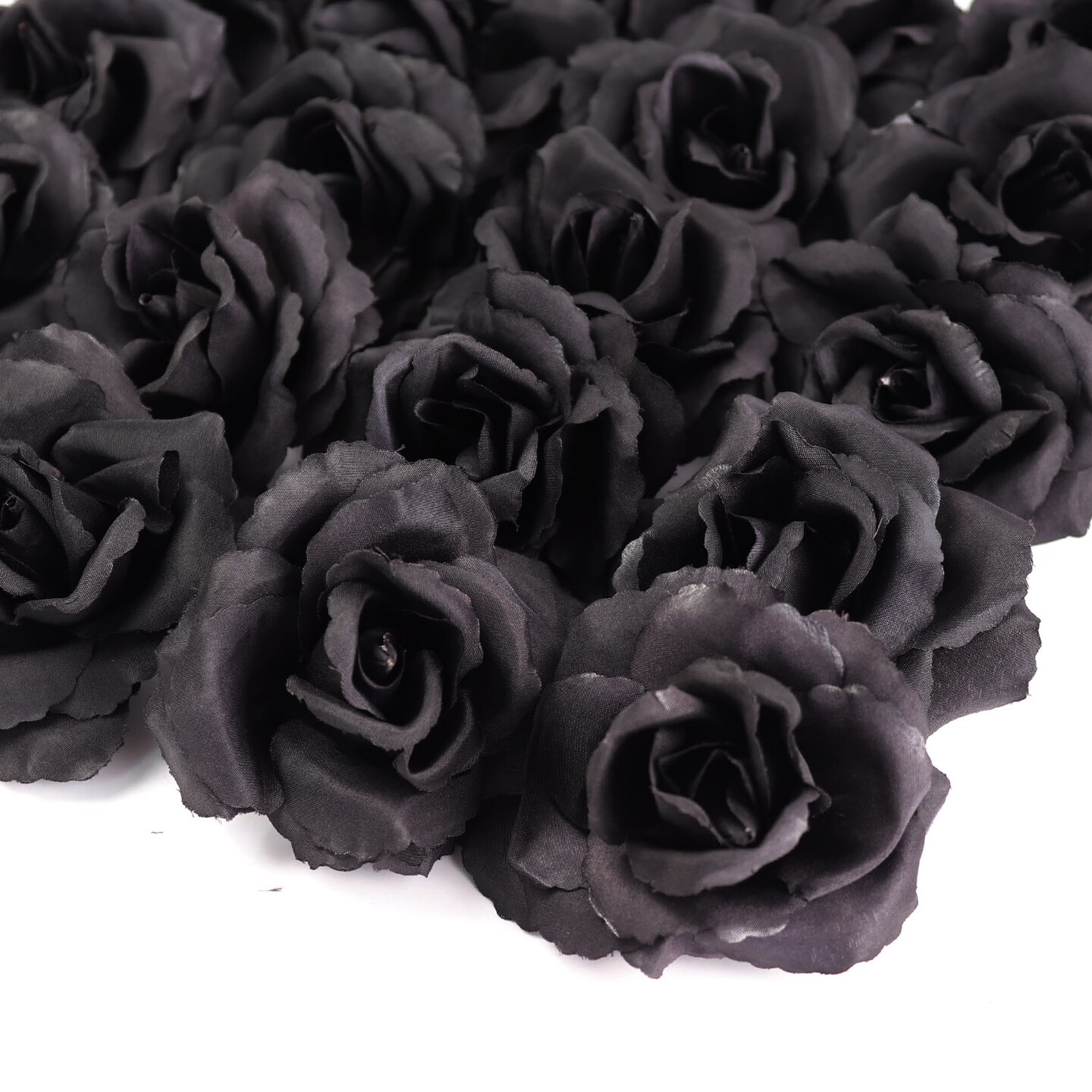 Box of 100: Black Rose Picks, Silk Blooms, Floral Picks (8