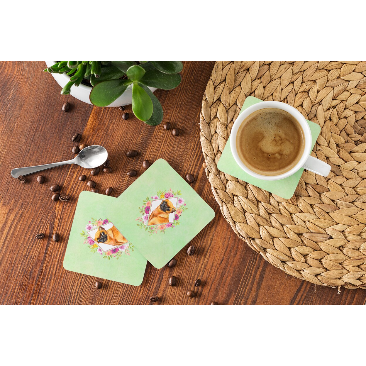 Caroline's Treasures Brabant Griffon Coasters - Thumbnail 2