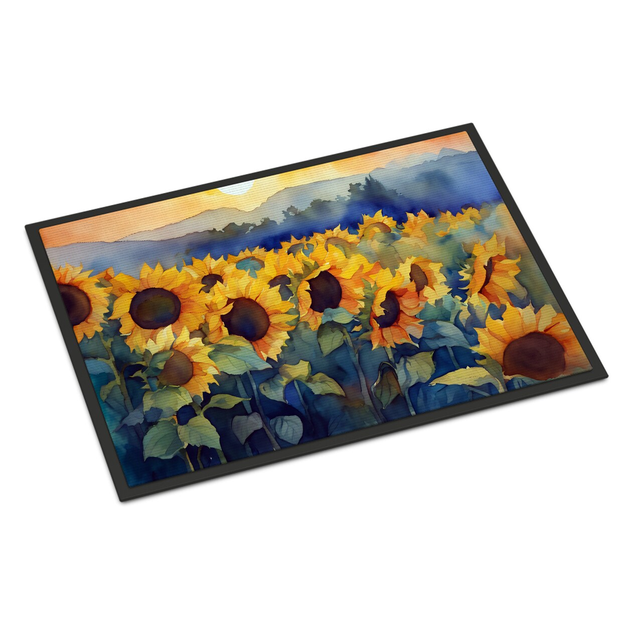Caroline&#x27;s Treasures Sunflowers in Watercolor Doormat 18x27 DAC1614