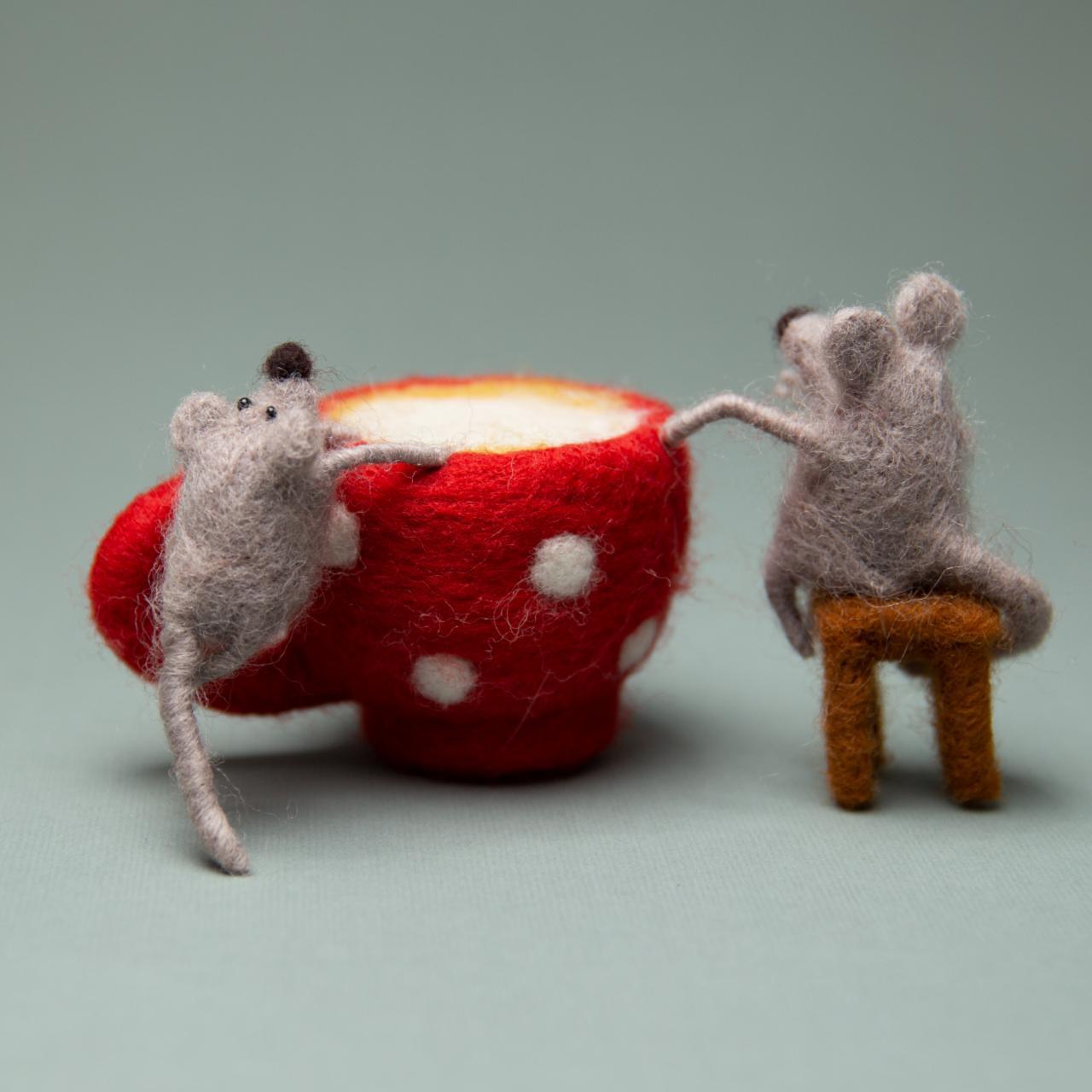 Felting kit Latte for two