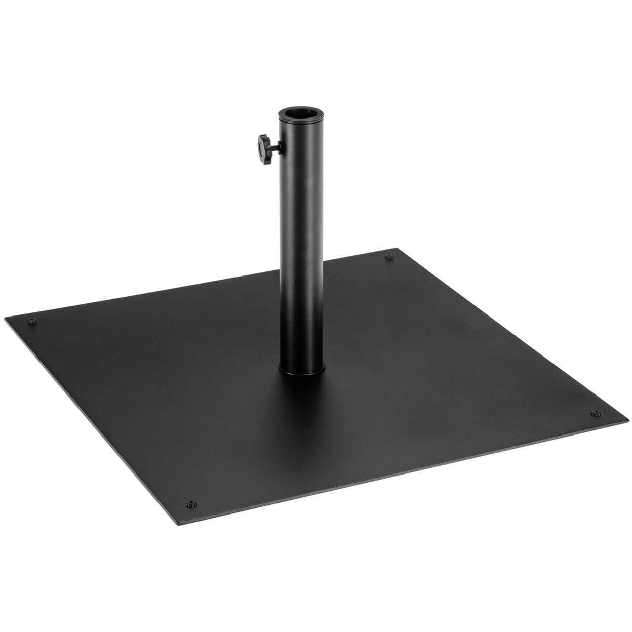 Square Weighted Patio Umbrella Base Stand 40 Lbs Outdoor W/ 3 Adapters