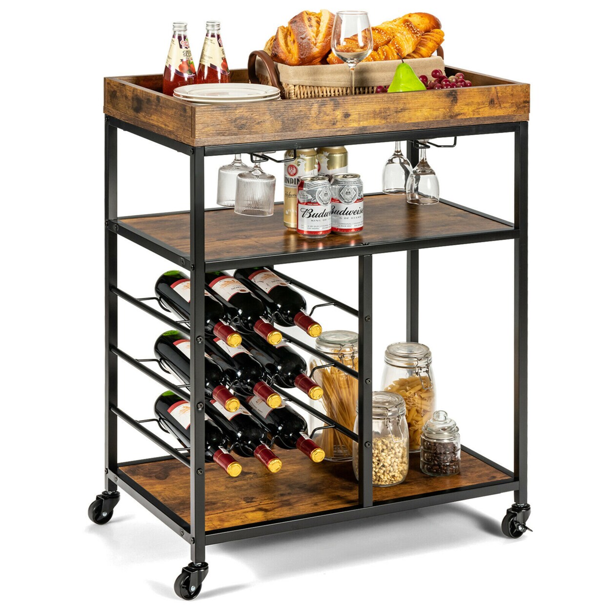 Gymax discount wine rack