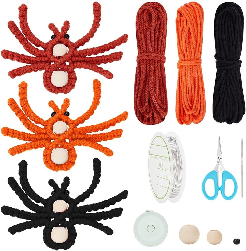 3 Set DIY Macrame Wall Hanging Kit Bat Macrame Kit for Beginners Bat ...