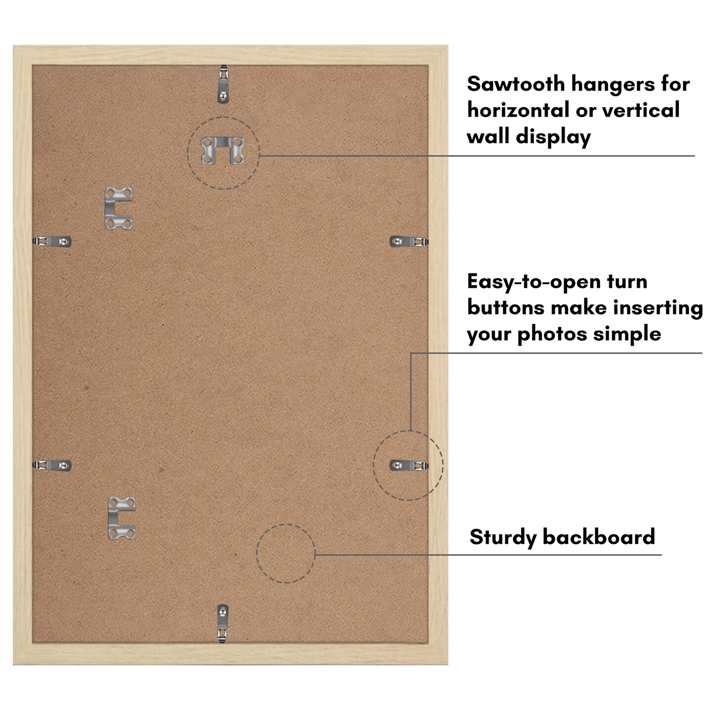 Americanflat Picture Frame Set with Mat - Set of 5 - Photo Frame Set of Five for Wall Display - Plexiglass Cover - Hanging Hardware