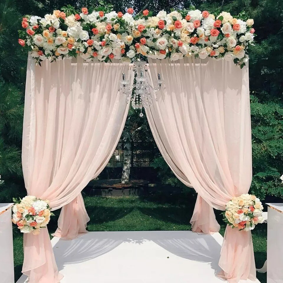 10ft 4 Post Heavy Duty Wedding Backdrop Stage Stand Outdoor Canopy Tent Chuppah
