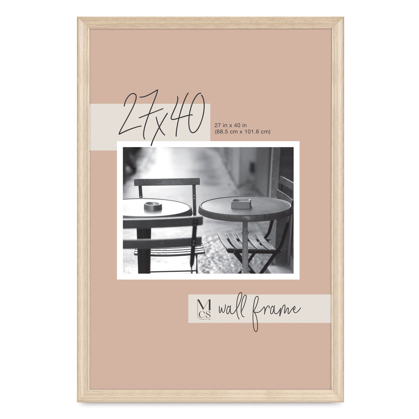 MCS Classic Edge Frame - 27&#x22; x 40&#x22;, Natural