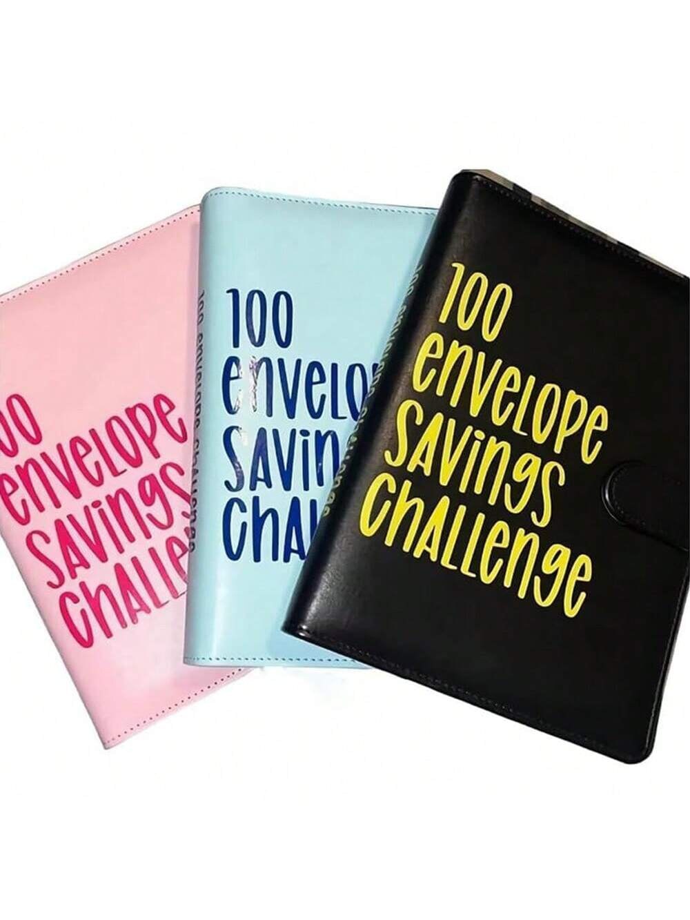 100 Envelope Challenge Binder | Easy and Fun Way to save $5,050 | Savings Challenges Budget Book Binder with Cash Envelopes for Office,Home,School