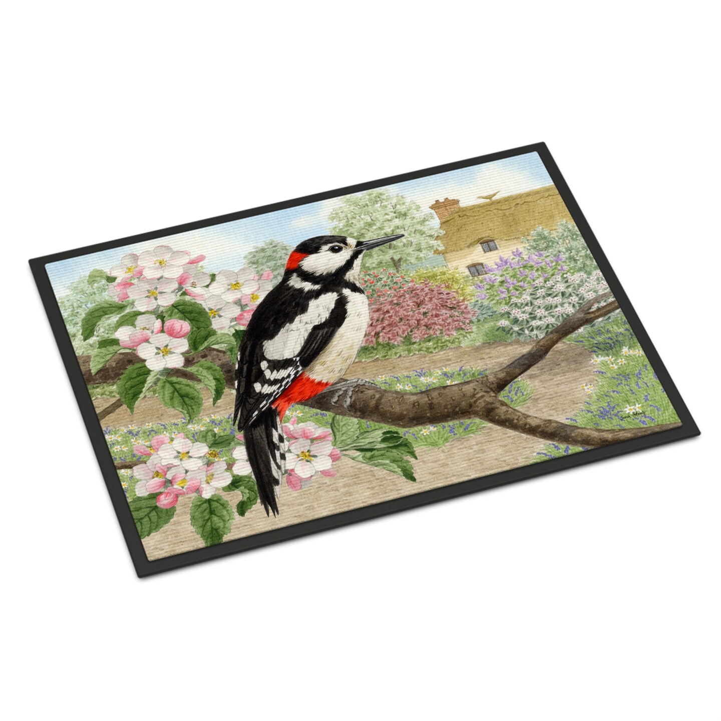 "Caroline's Treasures ASA2175JMAT Woodpecker Indoor or Outdoor Mat, 24