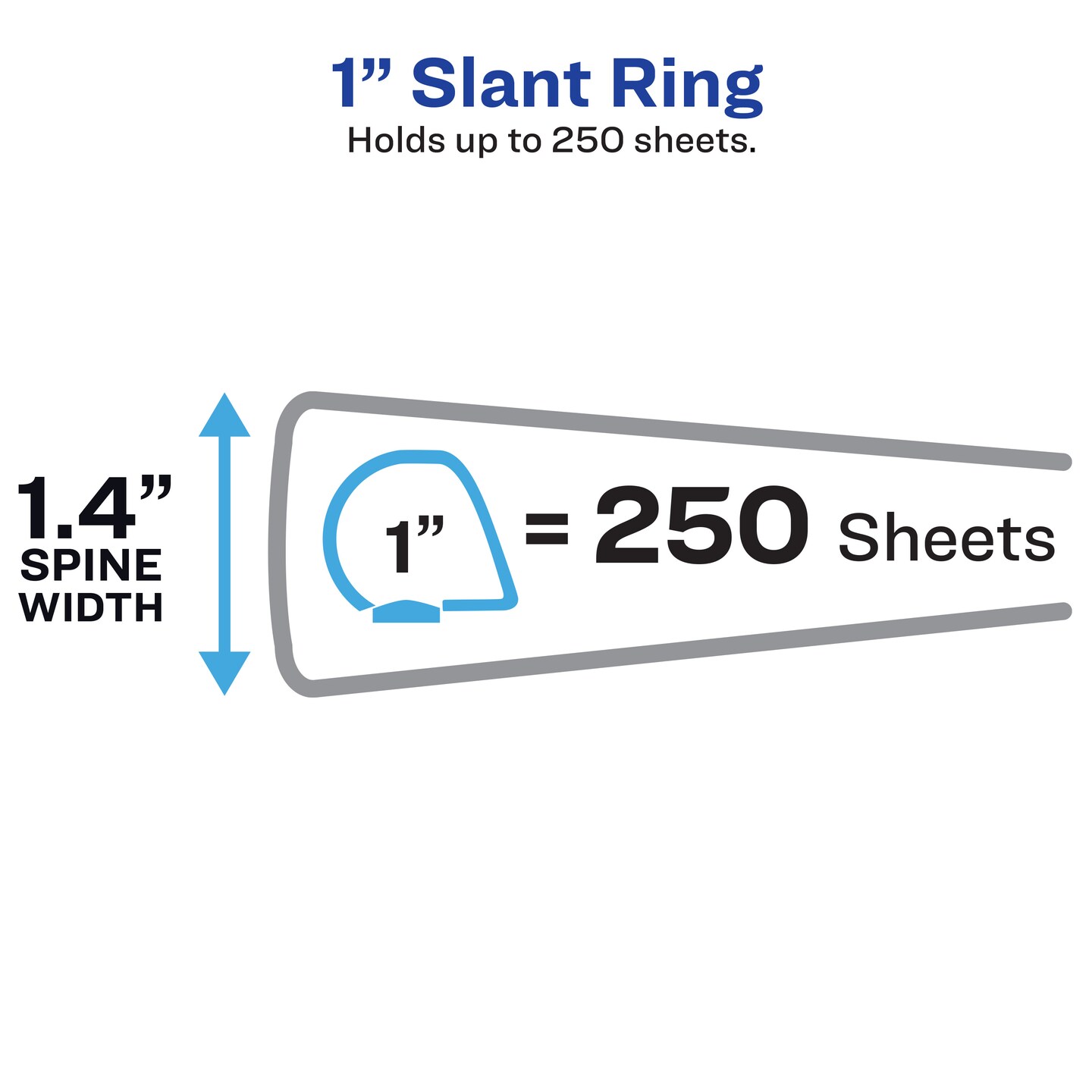 Avery TouchGuard Protection View 3 Ring Binder, Clear View Cover, 1&#x22; Slant Rings, 1 Black Binder (17118)