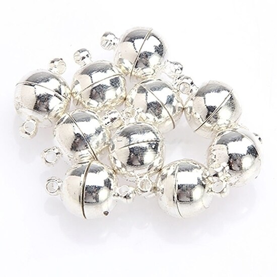 Generic 10Pcs 6mm/8mm Round Ball Magnetic Clasps All Match DIY Necklace Tools