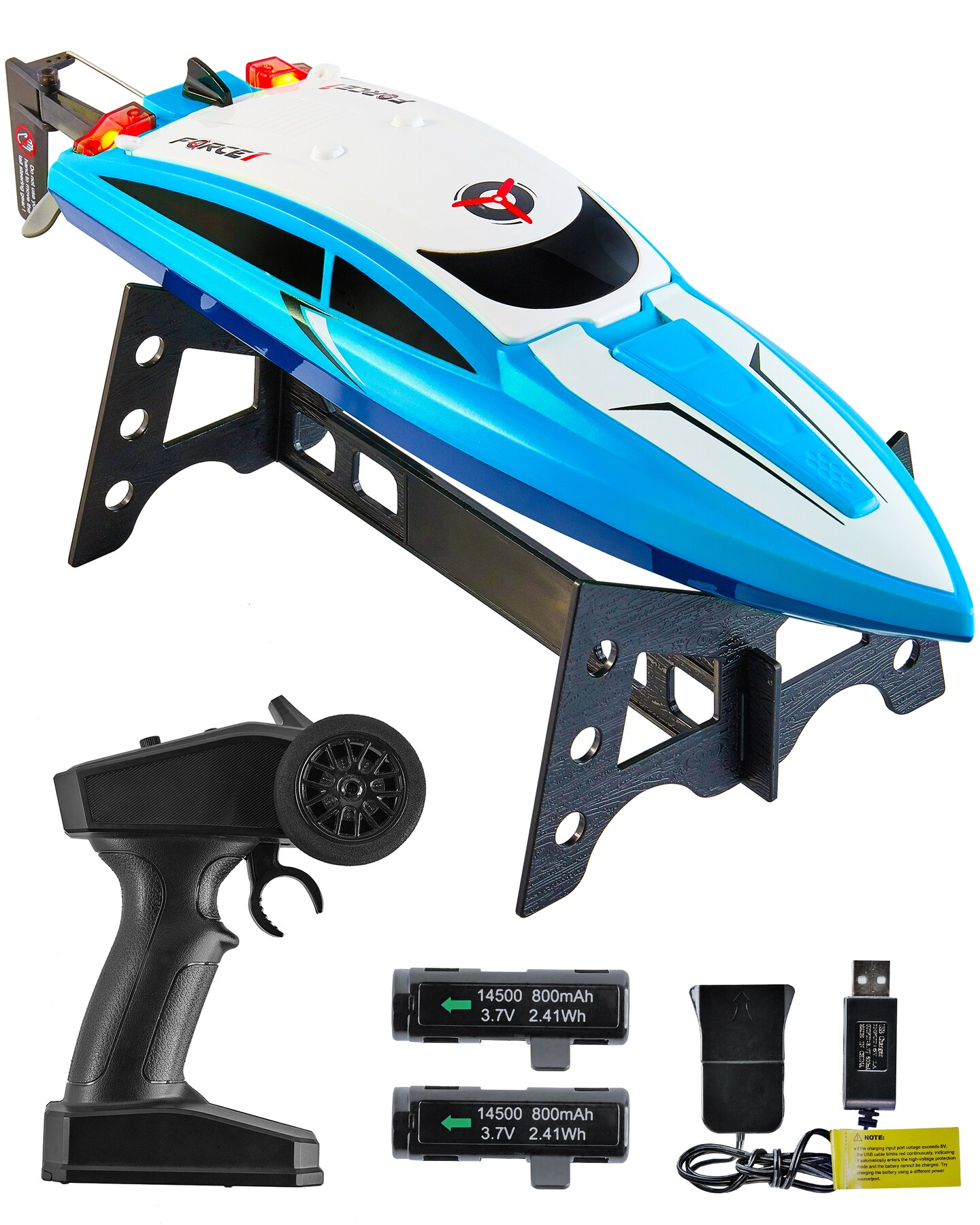 Force1 Velocity Fast RC Boat Blue Michaels