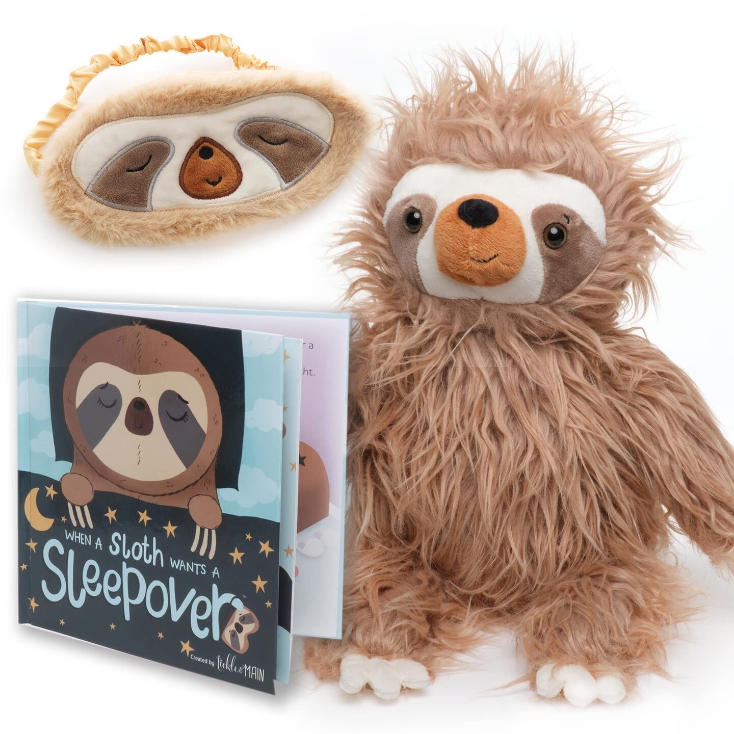 Tickle Main Sloth Sleepover Gift Set 3 Piece Set Includes Plush Sloth Stuffed Animal Illustrated Storybook and Child s Sleep Mask for Children Ages 3 and Up Michaels