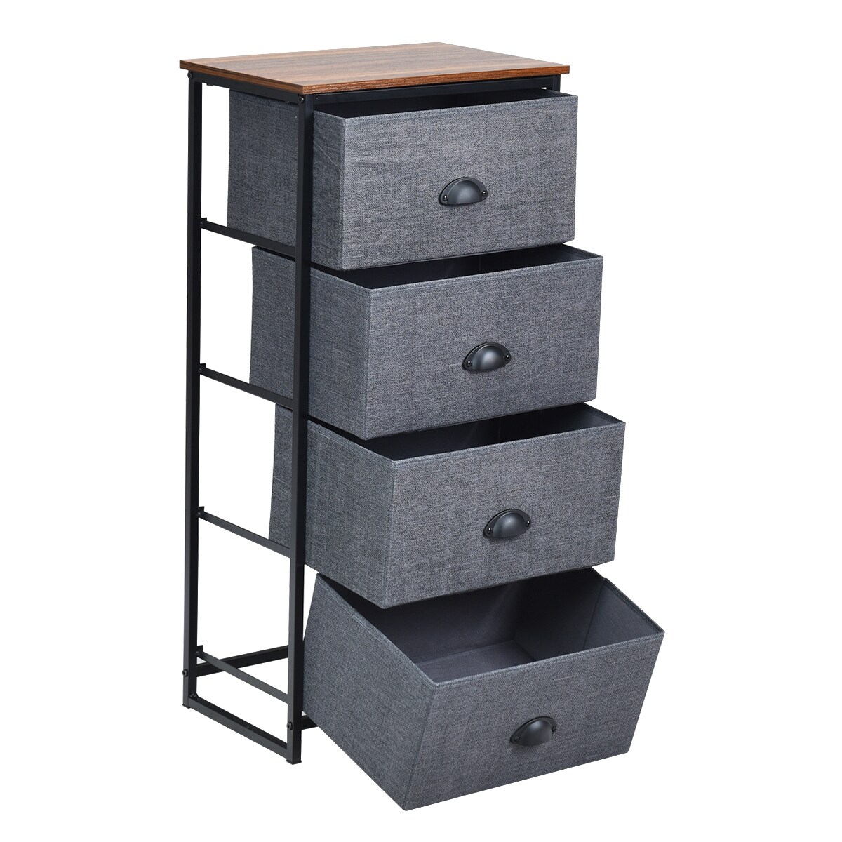 Chest Storage Tower Side Table Display Storage with 4 Drawers