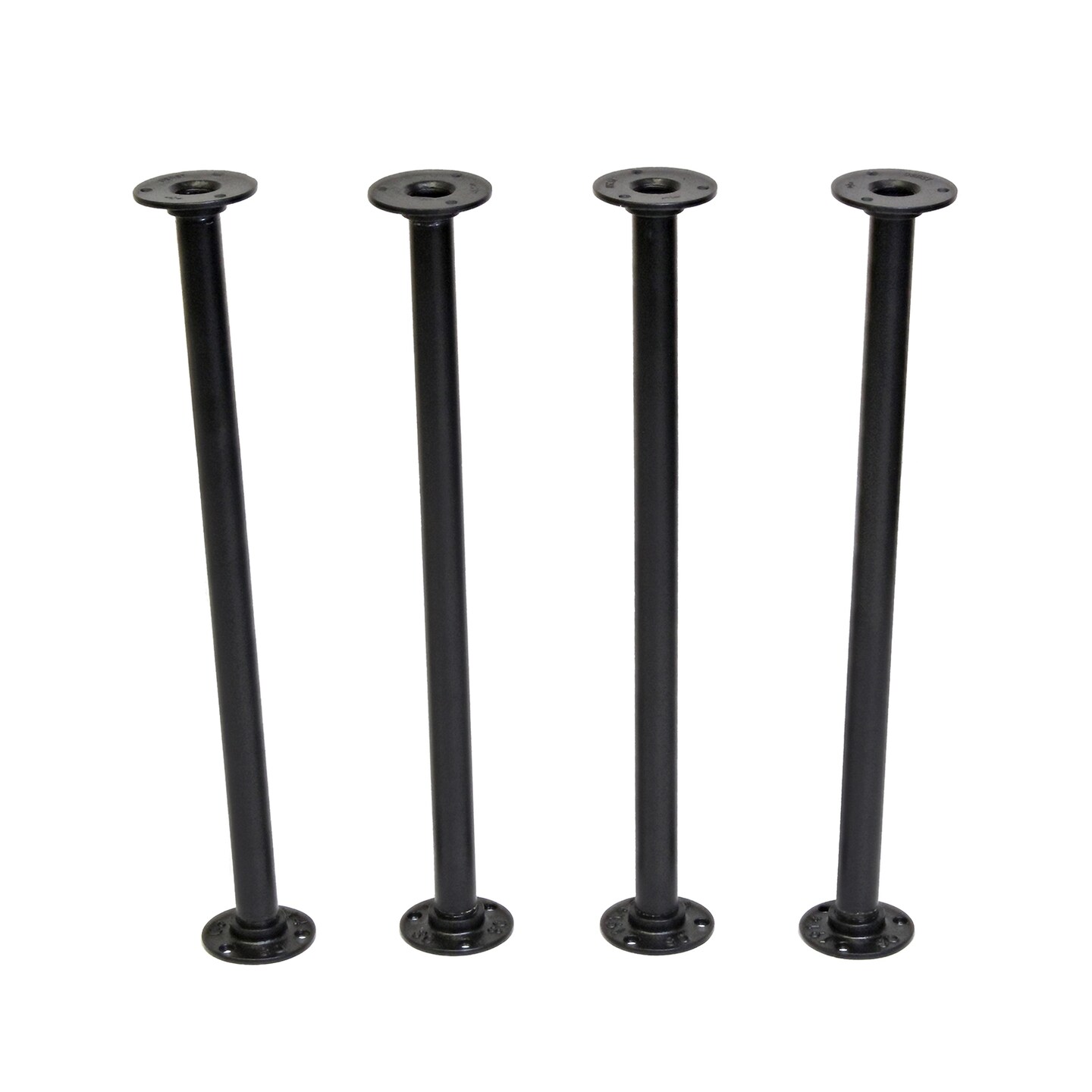 7Penn Metal Table Leg Set 4pc - Black Pipe Wrought Iron Coffee Table Legs