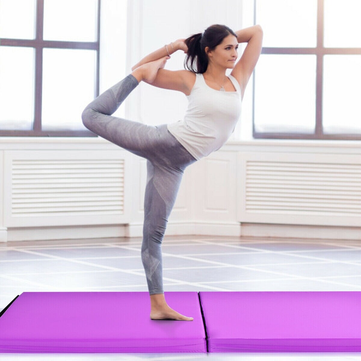 Gymnastic Mat with Carrying Handles for Yoga