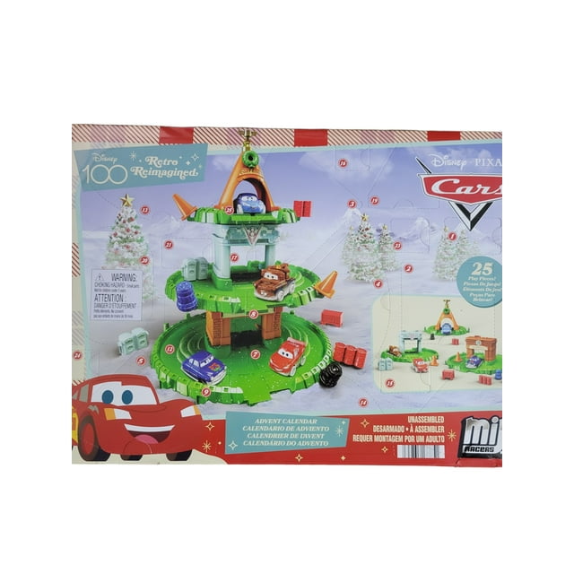 Mattel Disney Pixar Cars Retro Reimagined Advent Calendar - 24 Days of Exciting Surprises and