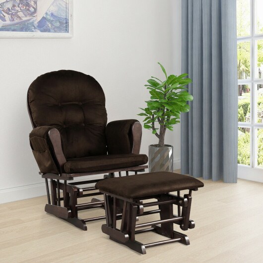 Baby Nursery Relax Rocker Rocking Chair Glider and Ottoman Set