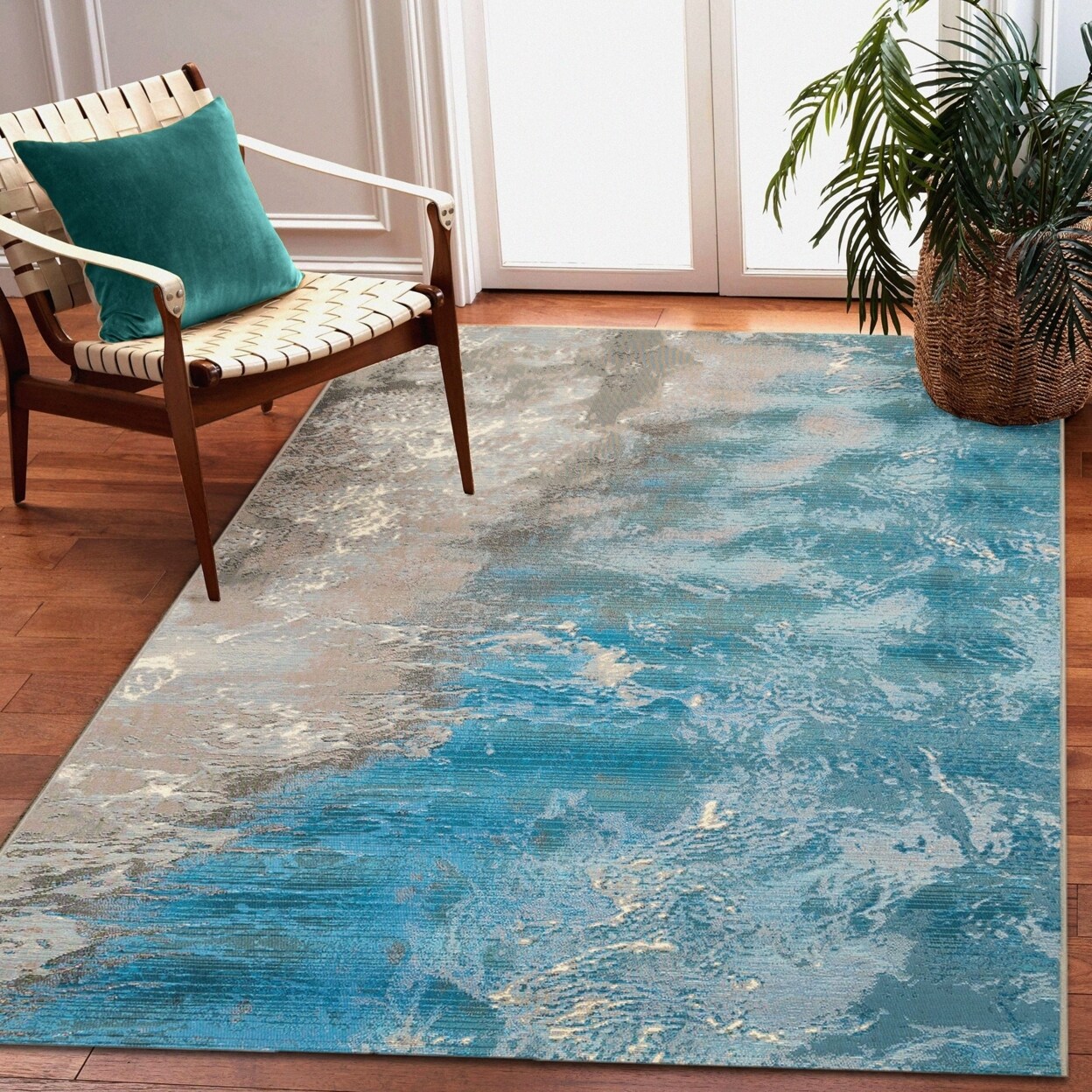 The Rug Department Liora Manne Marina Surf Indoor Outdoor Area Rug Ocean