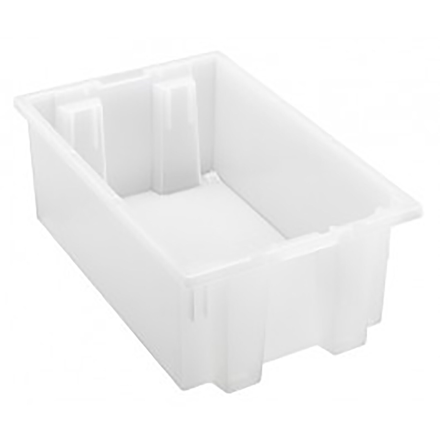Quantum Storage Systems Stack and Nest Polypropylene Tote, Heavy Duty - Clear