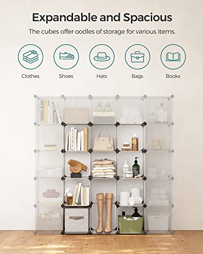 16-Cube Closet Organizer, Plastic Modular Cube Storage Shelves Rack, Closet  Storage Shelves with Doors, Modular Clothing/Toys/Book Organizer