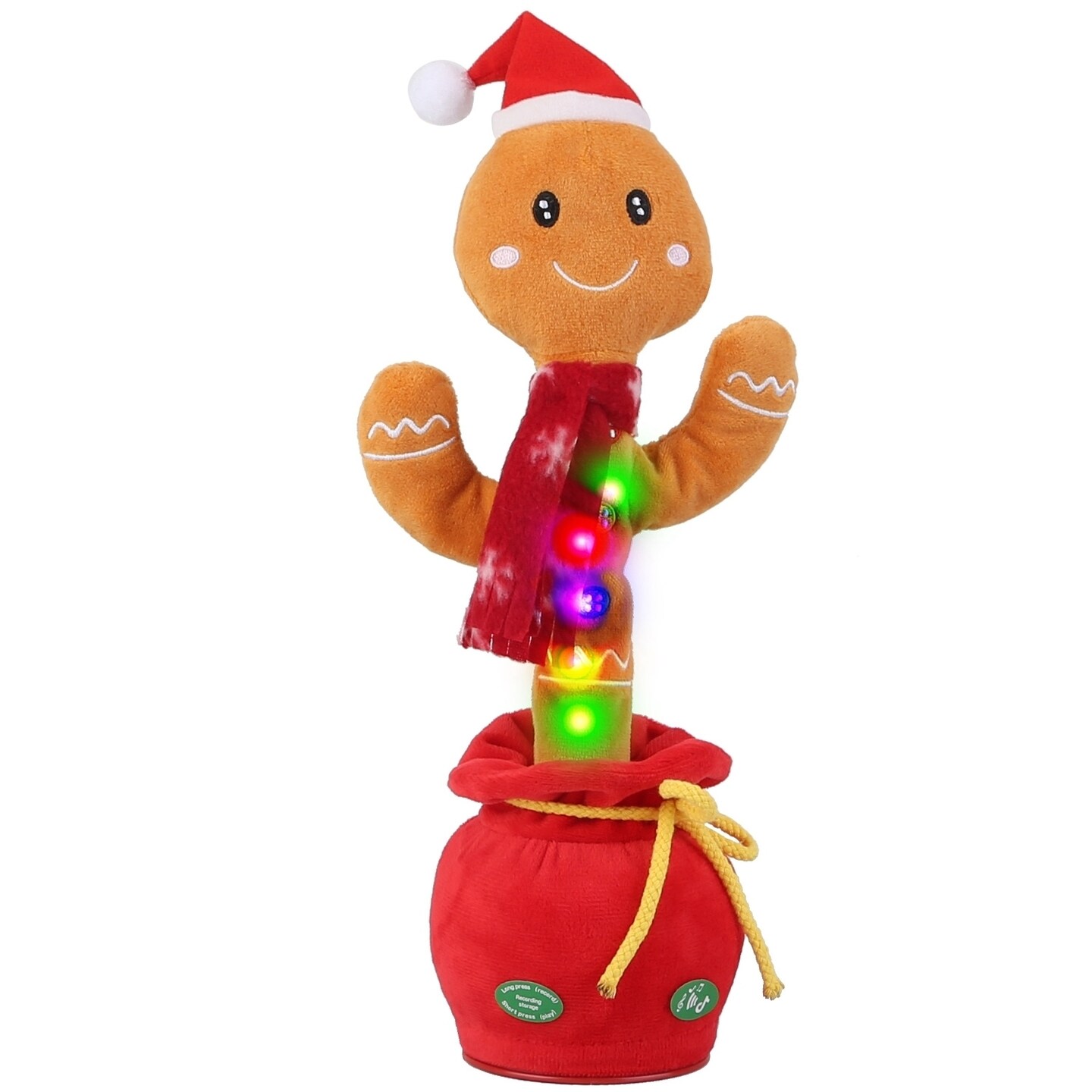 Global Phoenix Kid Electric Dance Toy Christmas Elk Snowman Senior Penguin Plush Toy Interactive Sing Song Whirling Mimicking Recording