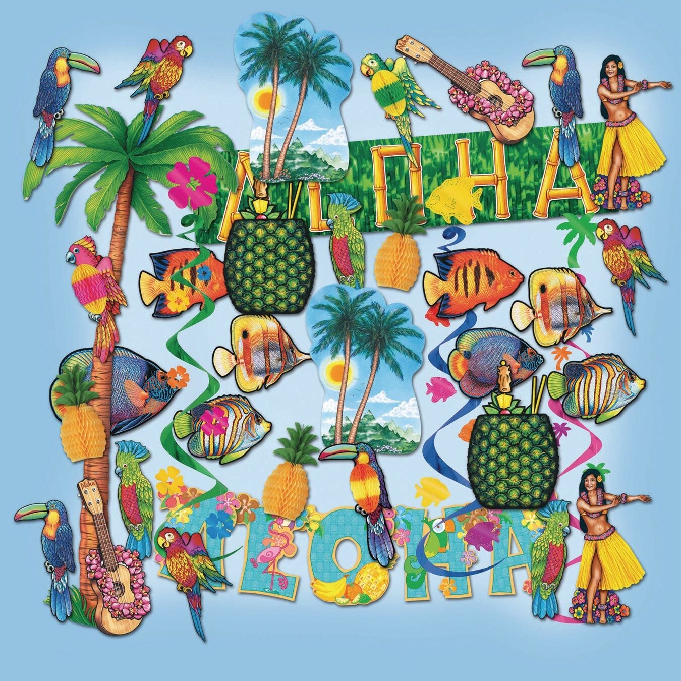 Luau Decorating Easy Pack