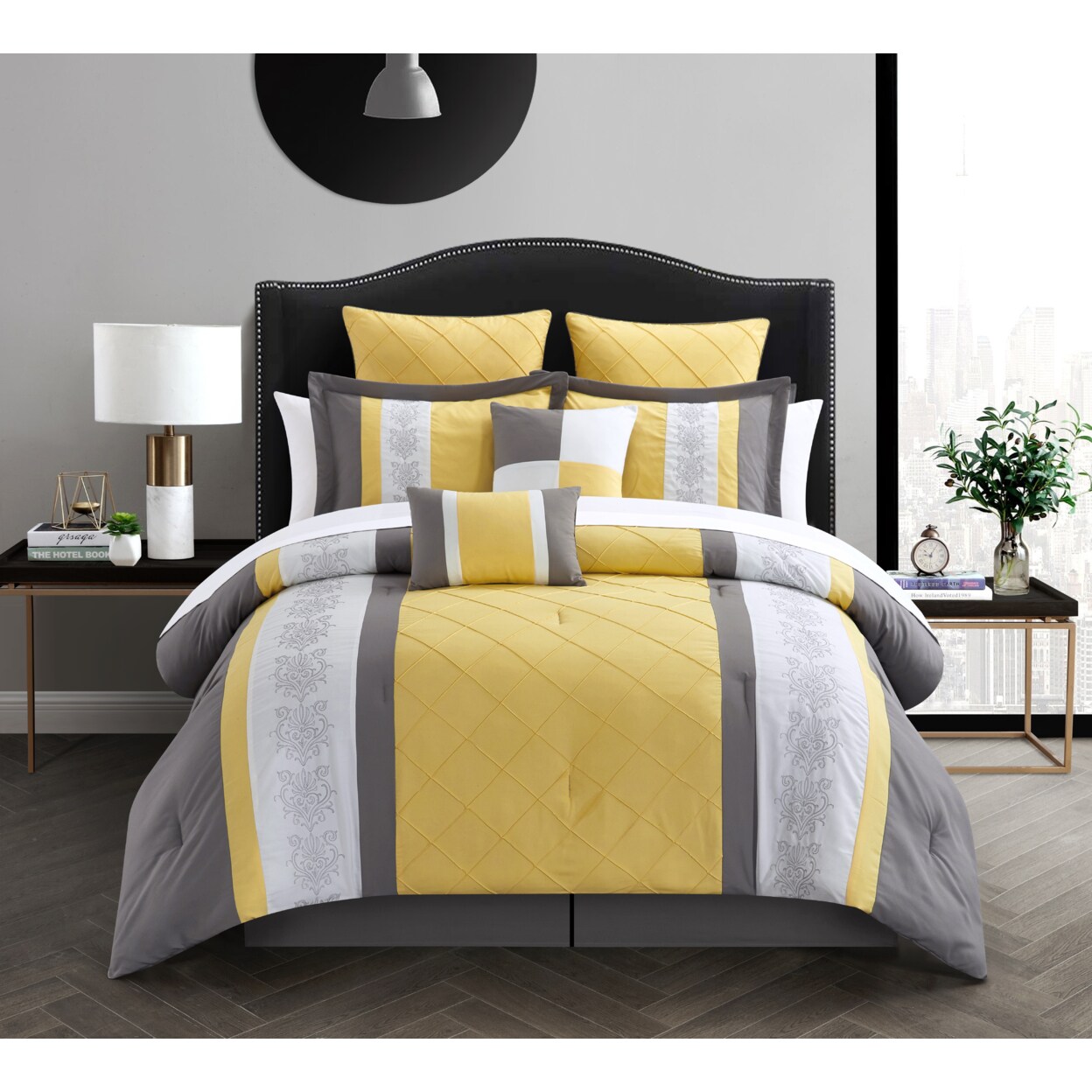 Chic Home Livingston Oversized and Overfilled Comforter Set (8-Piece)