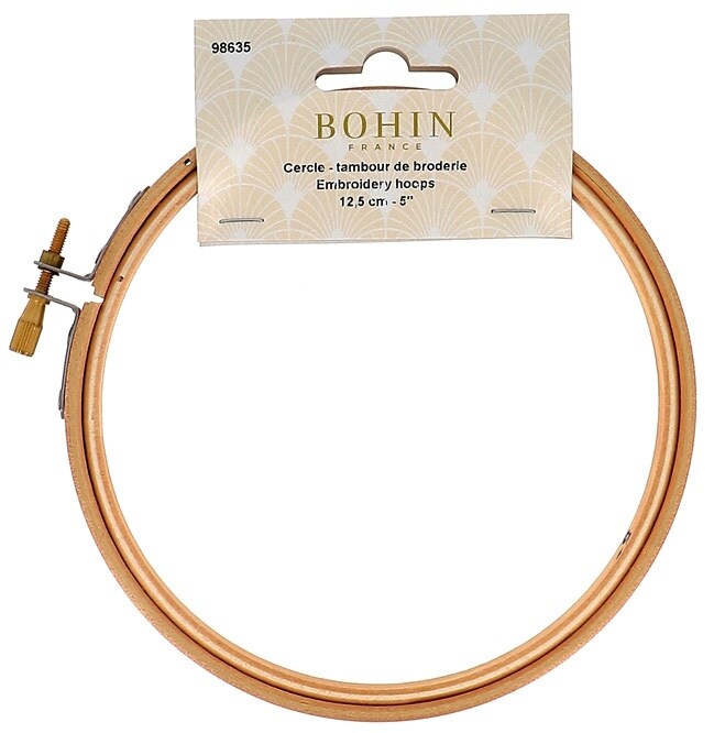 Bohin Agathis Wood Embroidery Hoop 5&#x22;