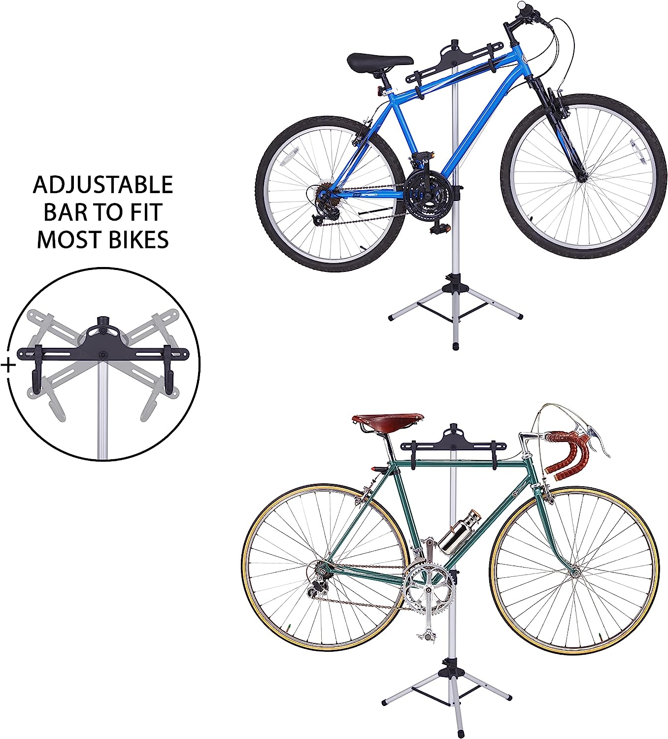 RaxGo Freestanding & Foldable Design, Adjustable Bike Storage Rack