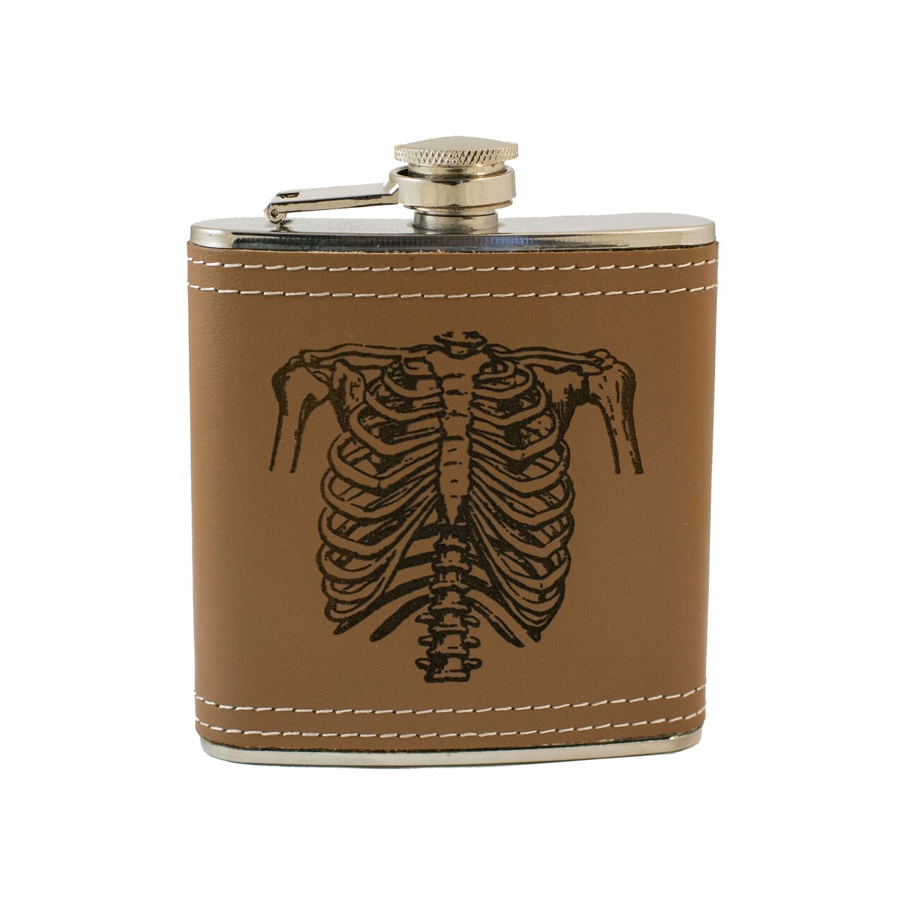 Ten Rib Flask 6oz Ribs Leather Flask | Michaels