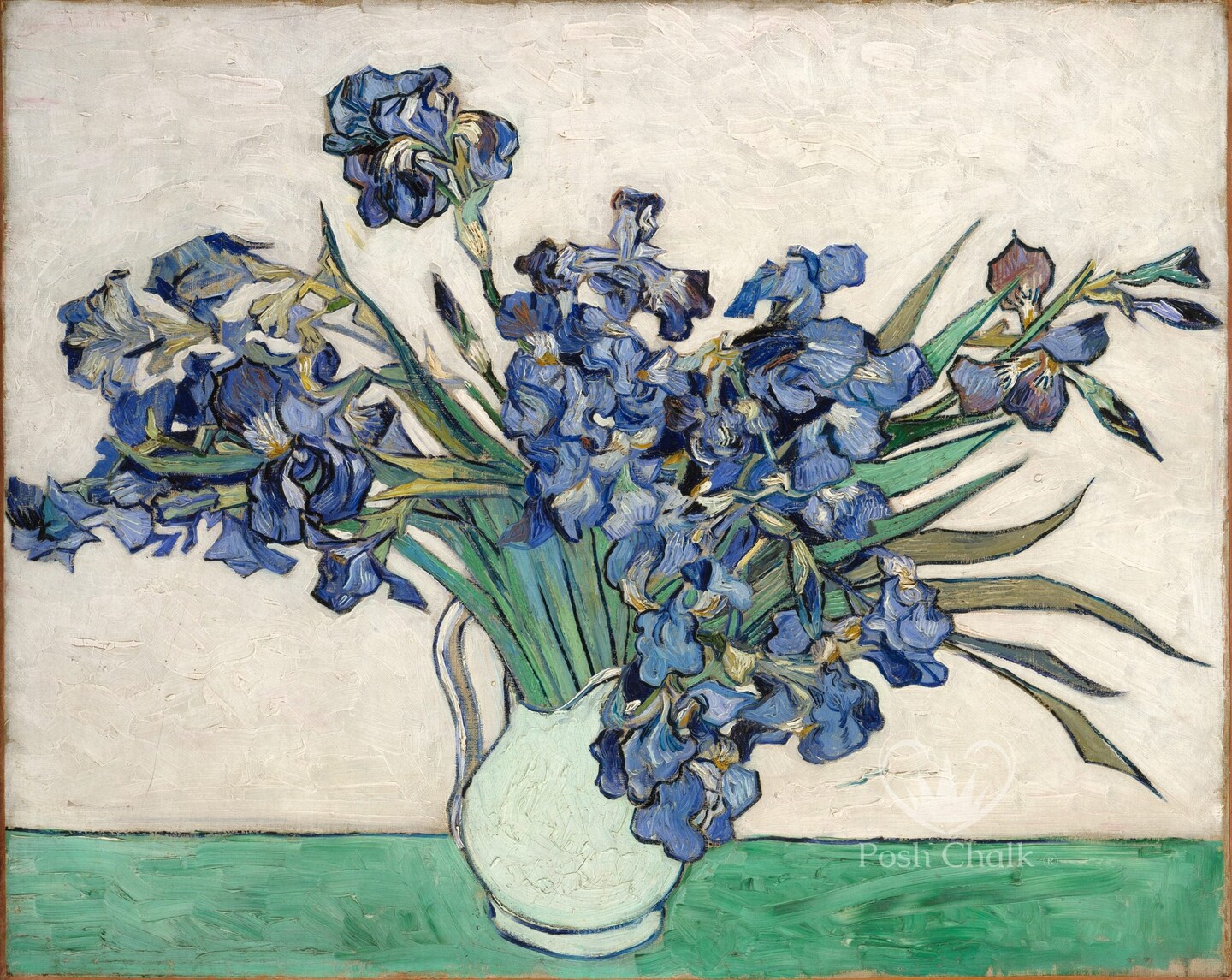 Posh Chalk Rice Paper Irises In White