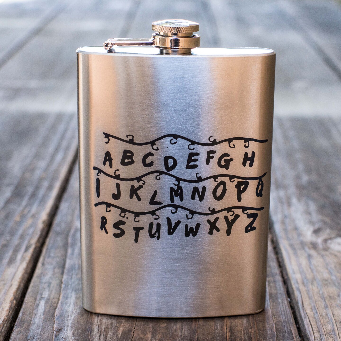 8oz Alphalights Stainless Steel Flask 8oz Alphalights Stainless Steel Flask