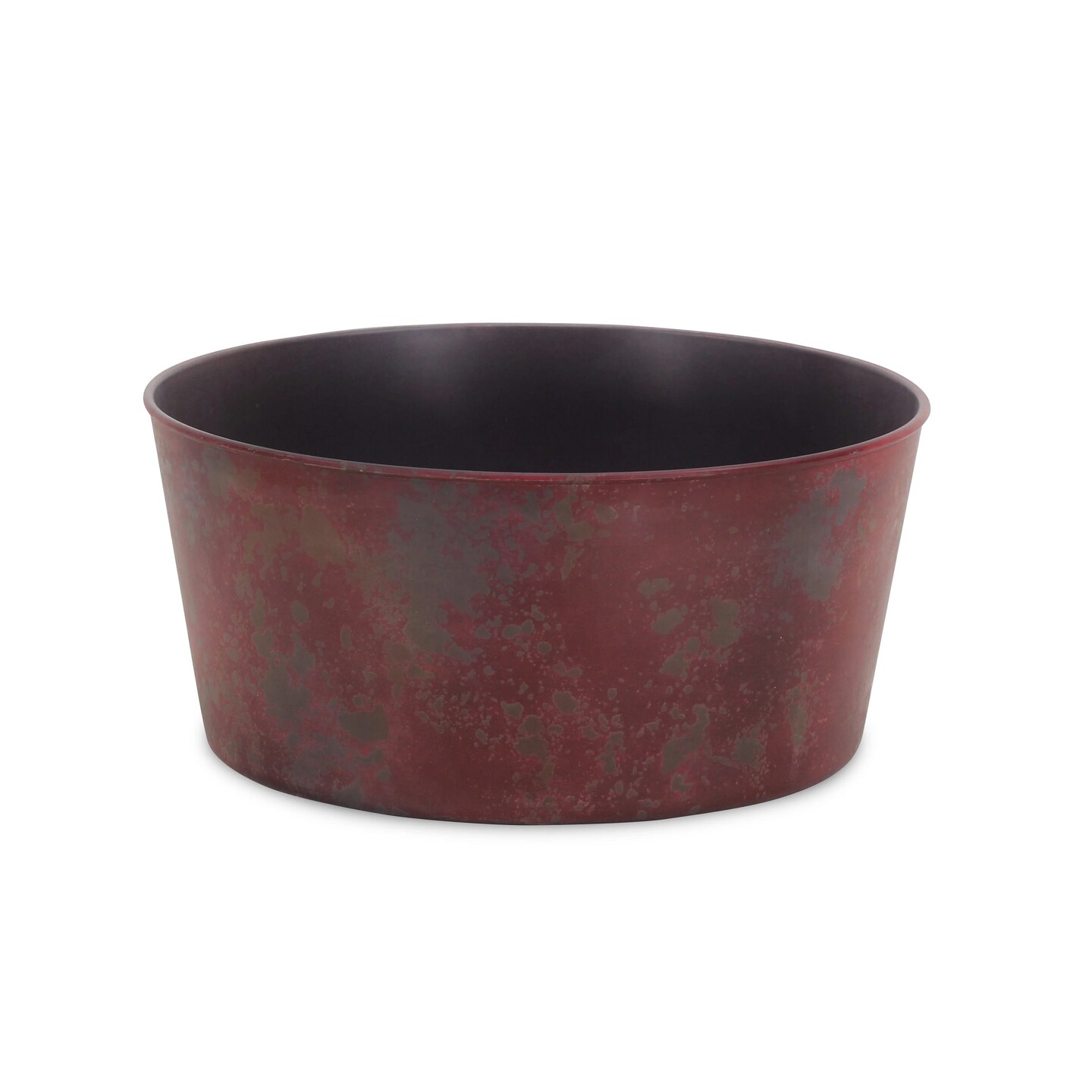 Contemporary Home Living 11.5" Rustic Red Watertight Round Tapered Planter