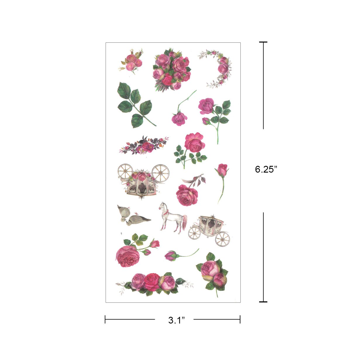 Wrapables Washi Stickers Sets for Scrapbooking, DIY Crafts for Stationery, Diary, Card Making