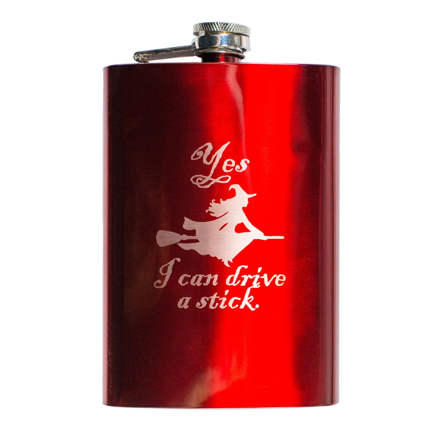8oz RED Yes I Can Drive a Stick Flask 8oz RED Yes I Can Drive a Stick Flask