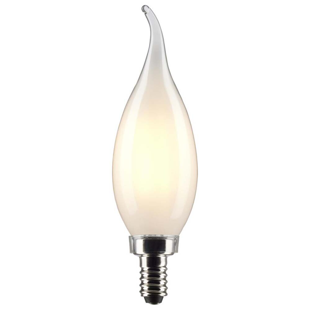 6Pk - Satco 5.5w CA10 LED 4000K Candelabra Base Frosted Dimmable - 60w equiv