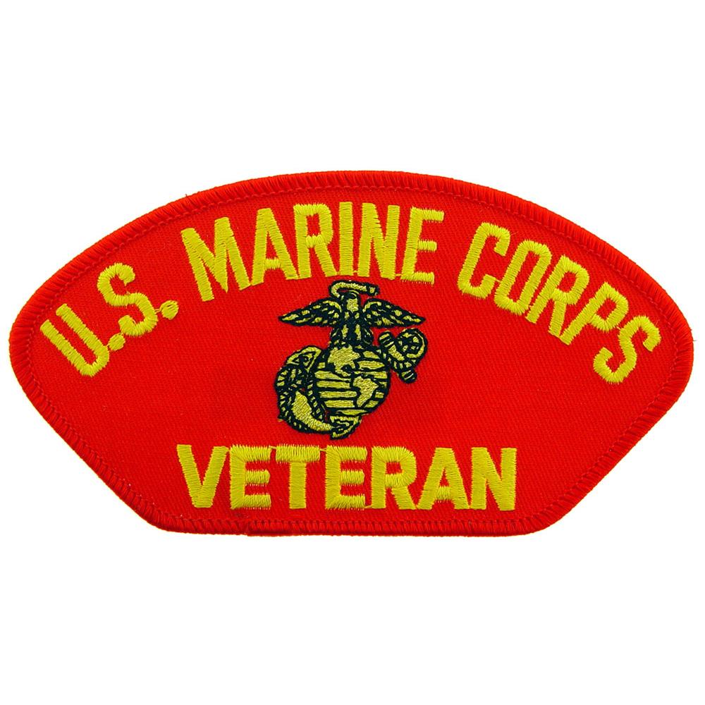 U.S.M.C. Veteran Hat Patch 2 3/4&#x22; x 5 1/4&#x22;