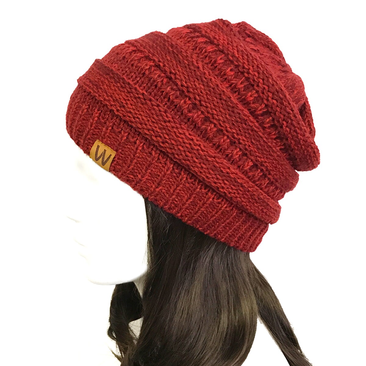 Wrapables Two Tone Knit Winter Beanie Cap Hat