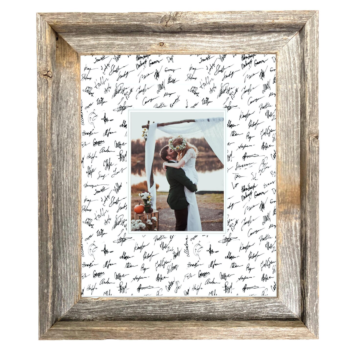 BarnwoodUSA Signature Mat for Weddings, Graduations, Special Moments Picture Frame (Mat Only)