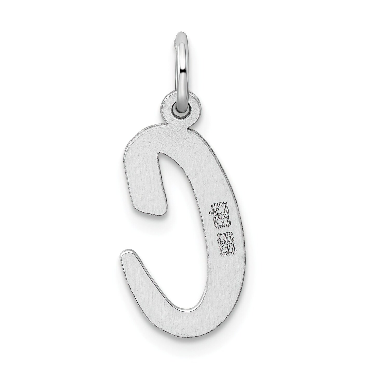 Sterling Silver Large Script Initial Letter C Charm Jewerly 21mm x 11mm