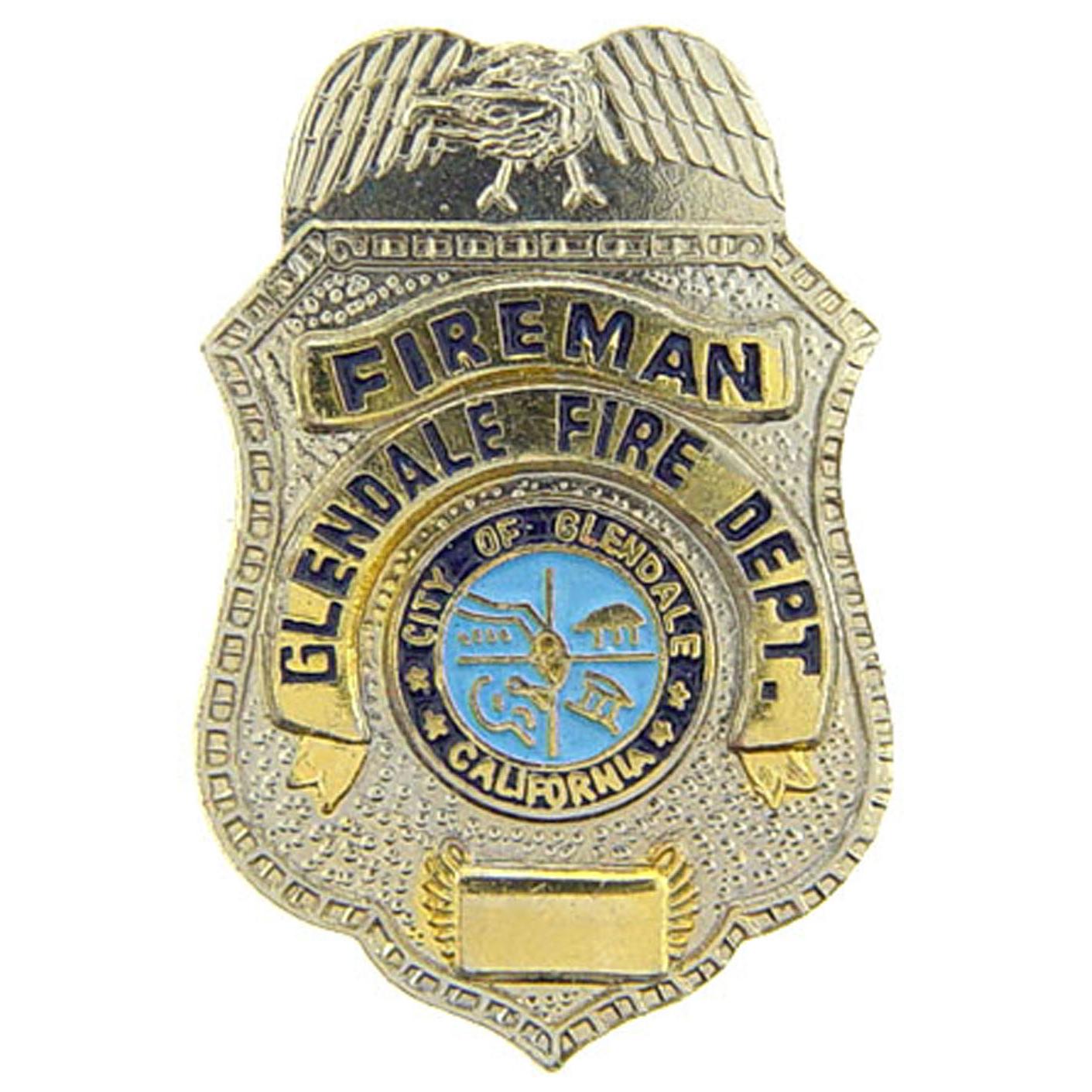 Glendale California Firefighter Pin 1&#x22;