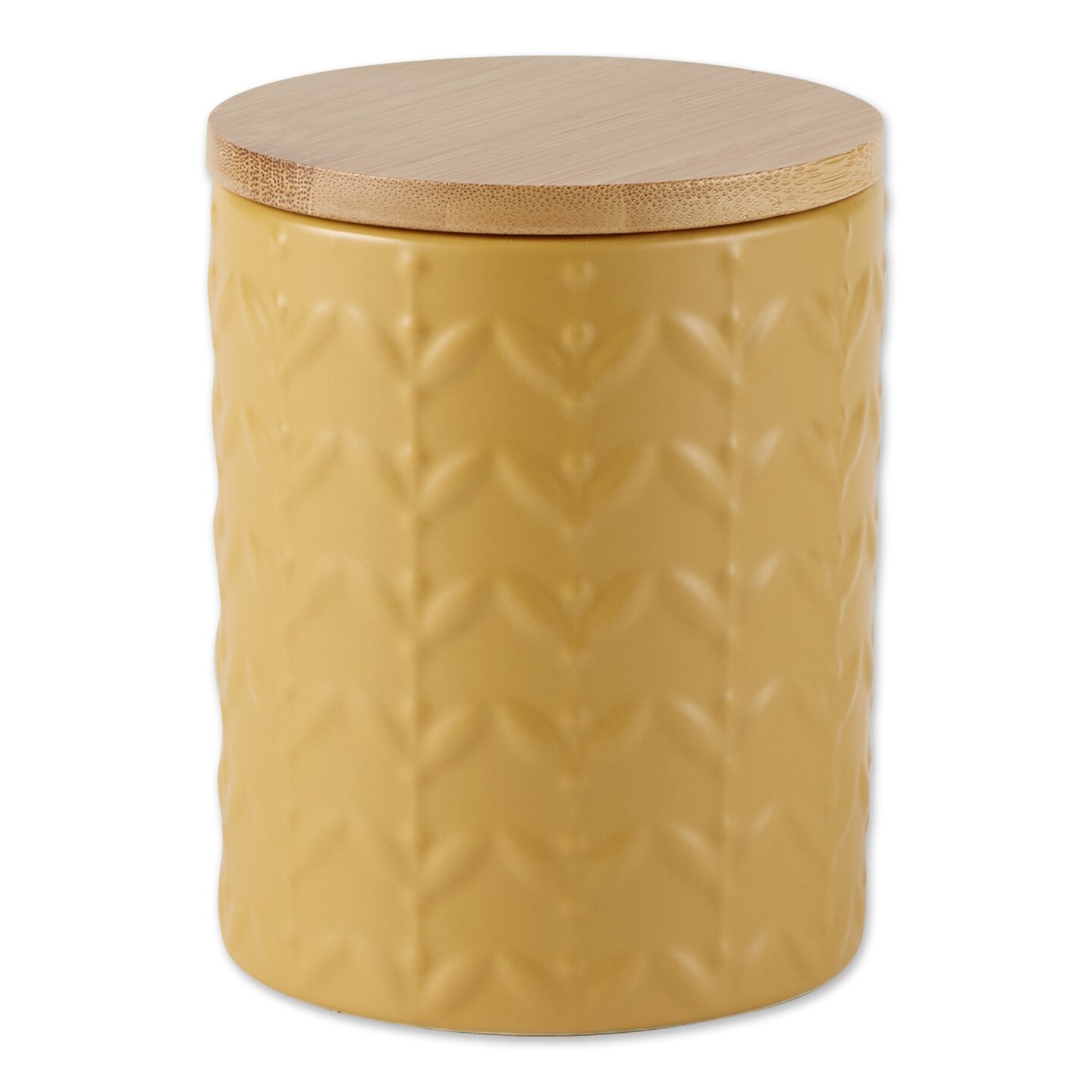 DII Honey Gold Matte Retro Vine Texture Ceramic Canister (Set of 3)