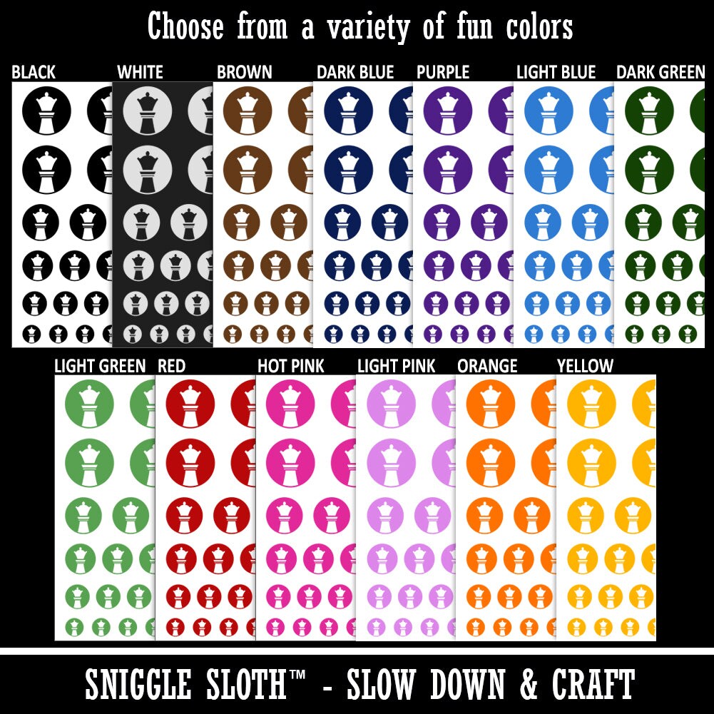Chess Piece White Queen Temporary Tattoo Water Resistant Fake Body Art Set Collection