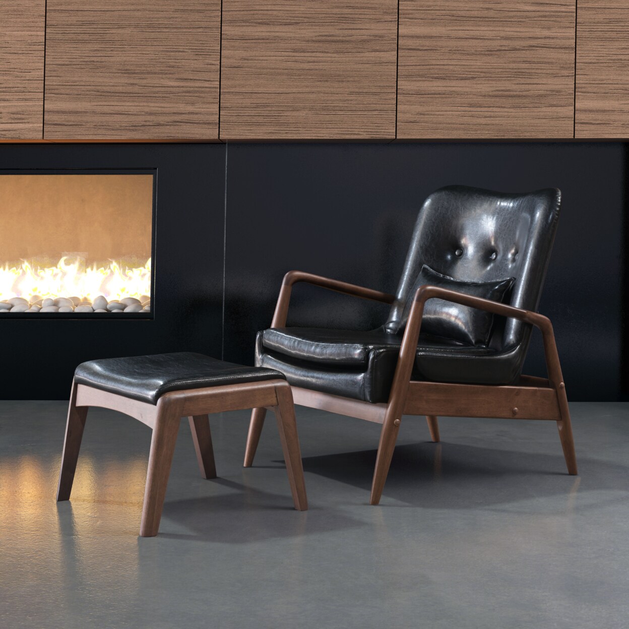 Zuo Modern Bully Lounge Chair and Ottoman