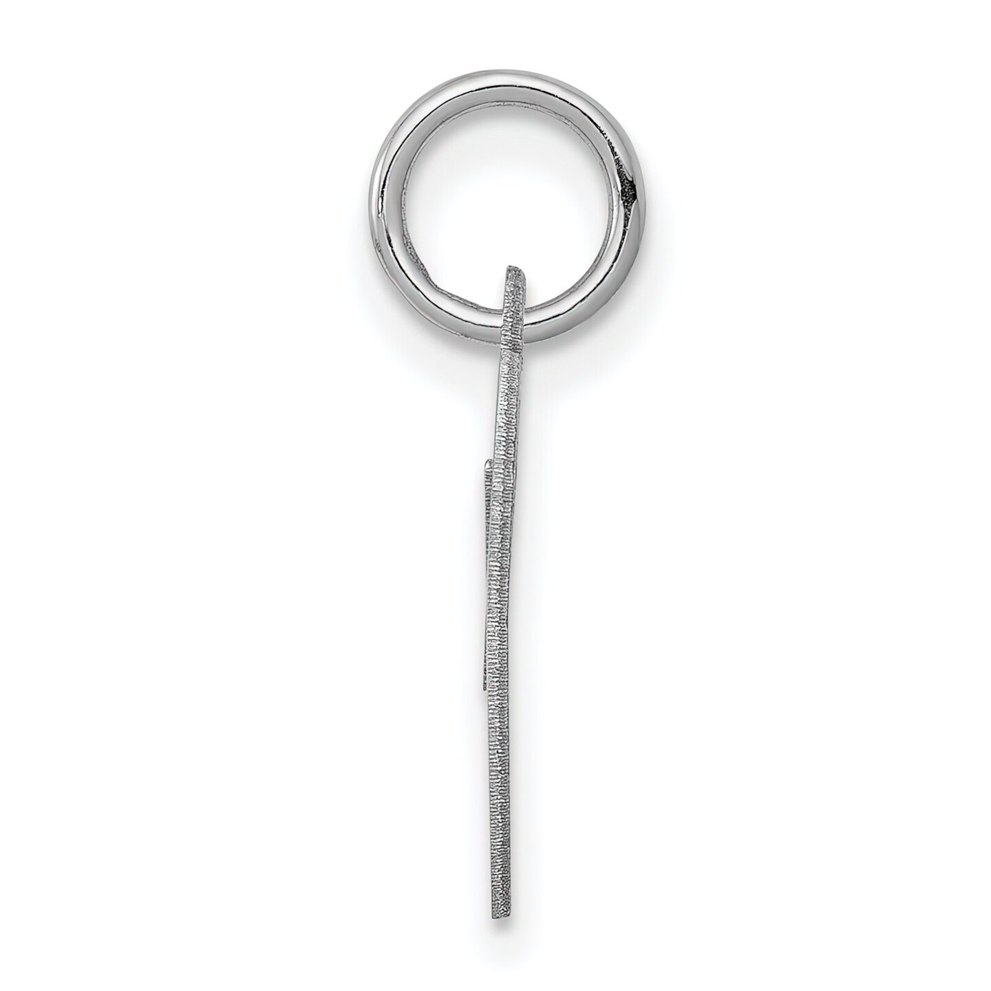 Sterling Silver Small Script Initial Letter O Charm Jewerly 16mm x 10mm
