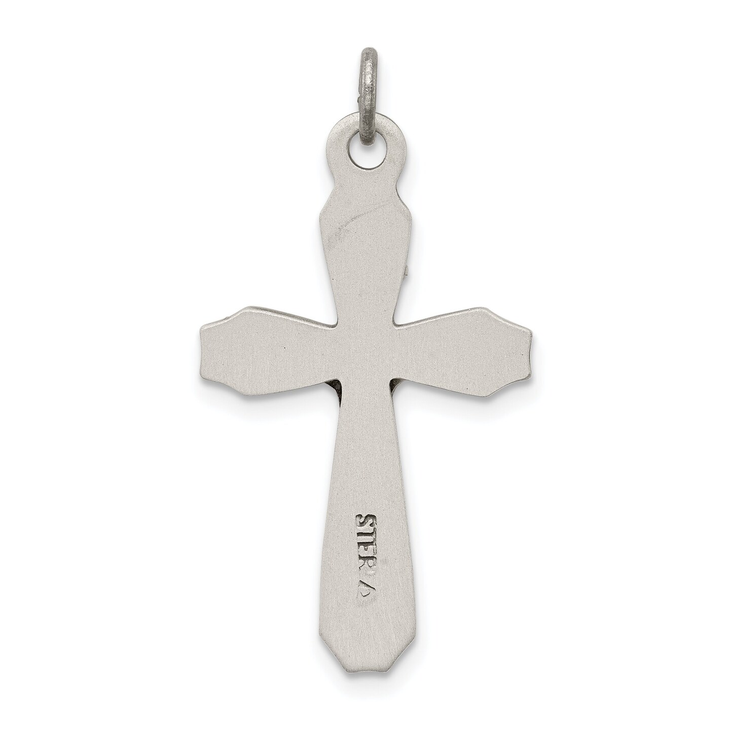 Sterling Silver INRI Crucifix Pendant Jewerly 55.8mm x 30.7mm