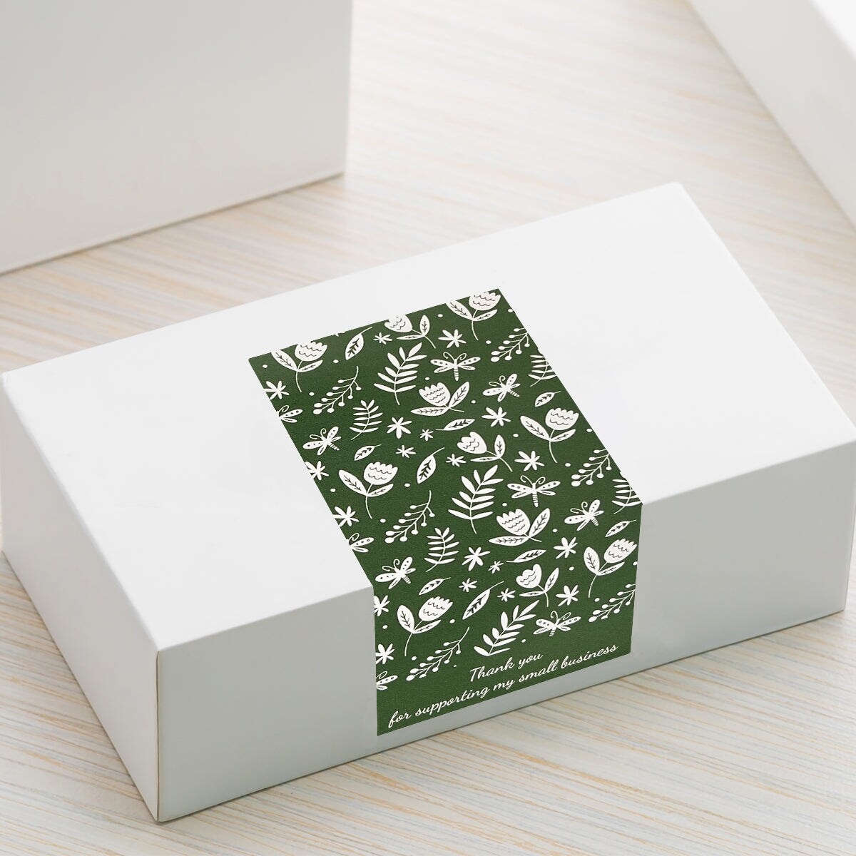 Wrapables 4&#x22; x 2&#x22; Rectangular Thank You Sealing Stickers and Labels for Packages, Boxes, Bags, Small Business, Gifts (100pcs)